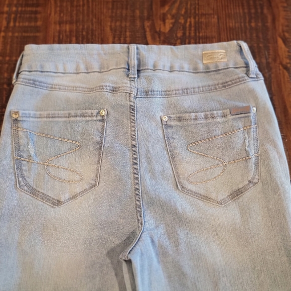 Seven7 Women's Tummyless High Rise Slimming Skinny Jeans sz 8  light wash denim - Picture 11 of 12